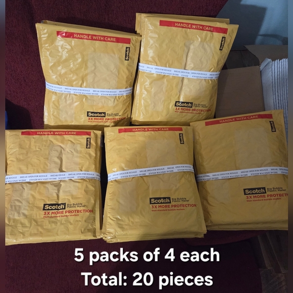 Scotch Big Bubble Plastic Mailer - Bundle 20 pieces | 8 X 10.5 Size - Picture 1 of 4